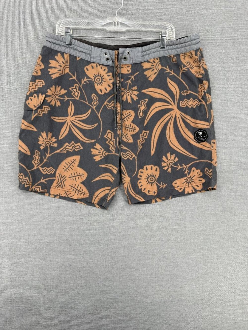 Vissla Piha Board Shorts Mens 36 7" Floral Swim Trunks Drawstring